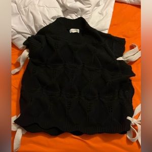 sweater top with ties on the side